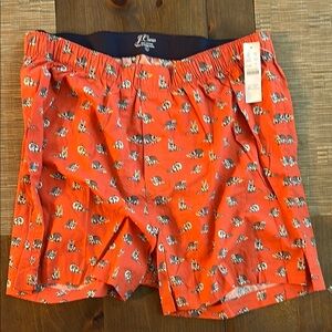 J. Crew Bright Orange Animal Patterned Shorts